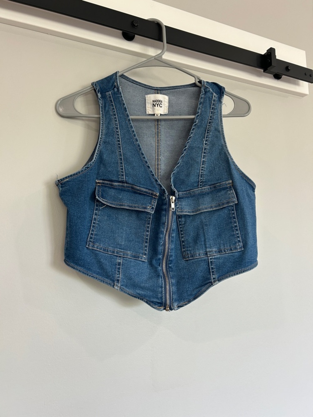Madden NYC Women's Denim Vest